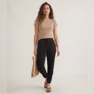 Marine Layer Luna Jogger in Black S Small Pull On Gorpcore Ankle Crop Cargo
